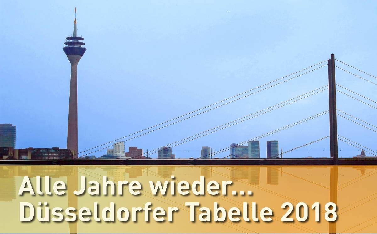 Düsseldorfer Tabelle 2018 veröffentlicht