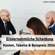 Einvernehmliche Scheidung neu Einvernehmliche Scheidung: Kosten, Tabelle, Beispiele 2026