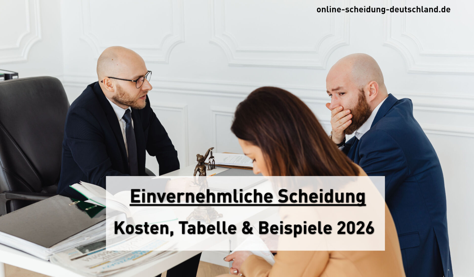 Einvernehmliche Scheidung: Kosten, Tabelle, Beispiele 2026